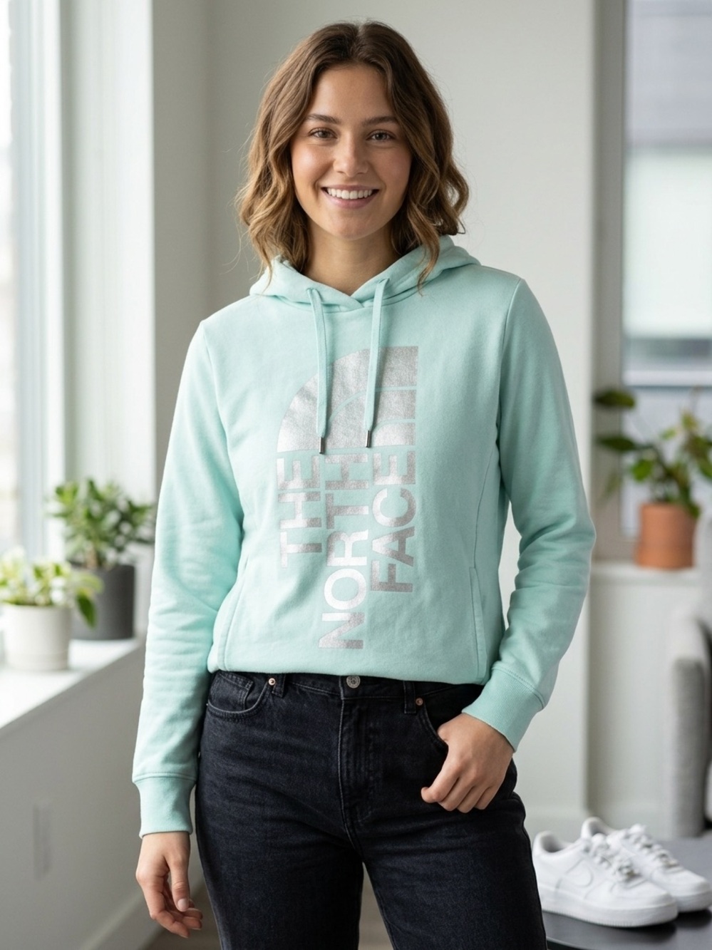 The North Face Women’s Mint Green Logo Hoodie